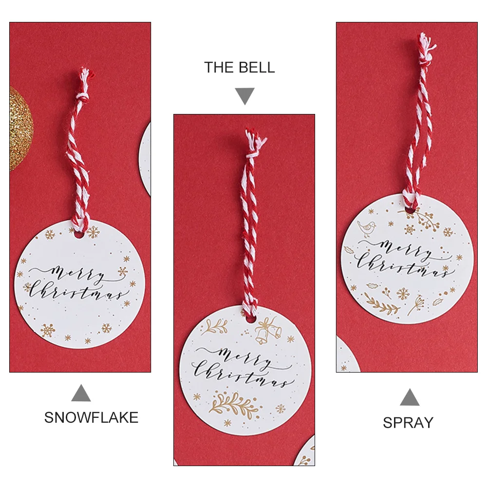 400 قطعة من علامات تزيين الخبز ملصقات هدايا عيد الميلاد مع فتحة تعليق للحلوى والكوكيز وكعكة الشوكولاتة وحفلات عيد الميلاد