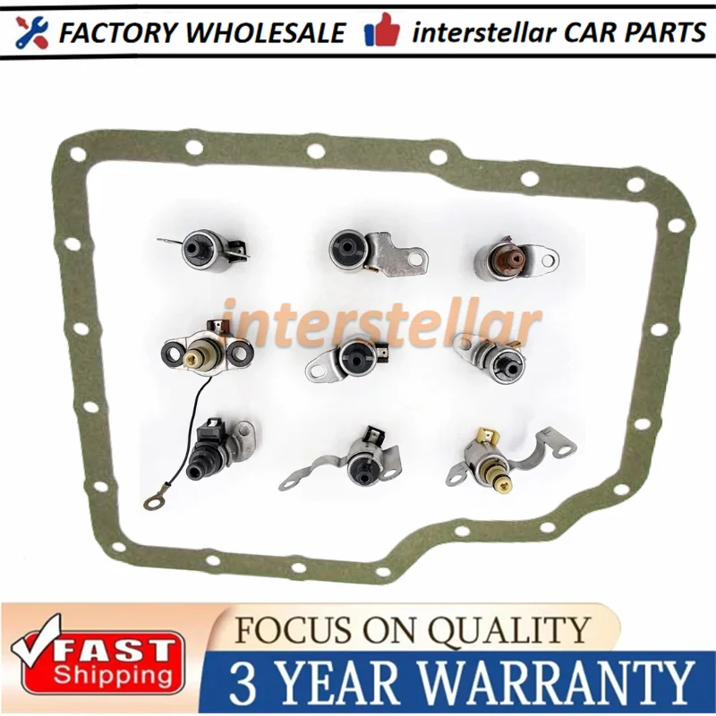 Transmission Shift Solenoid Gearbox Kit Set Gasket JF506E 09A For VW Golf Jetta Jaguar & Freelander Models 5Speed FWD / AWD NEW