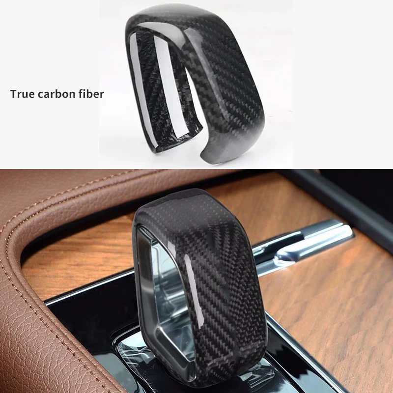 For Volvo XC60 XC90 S90 V90 S60 V60 XC40 C40 carbon fiber gear shift handle decoration