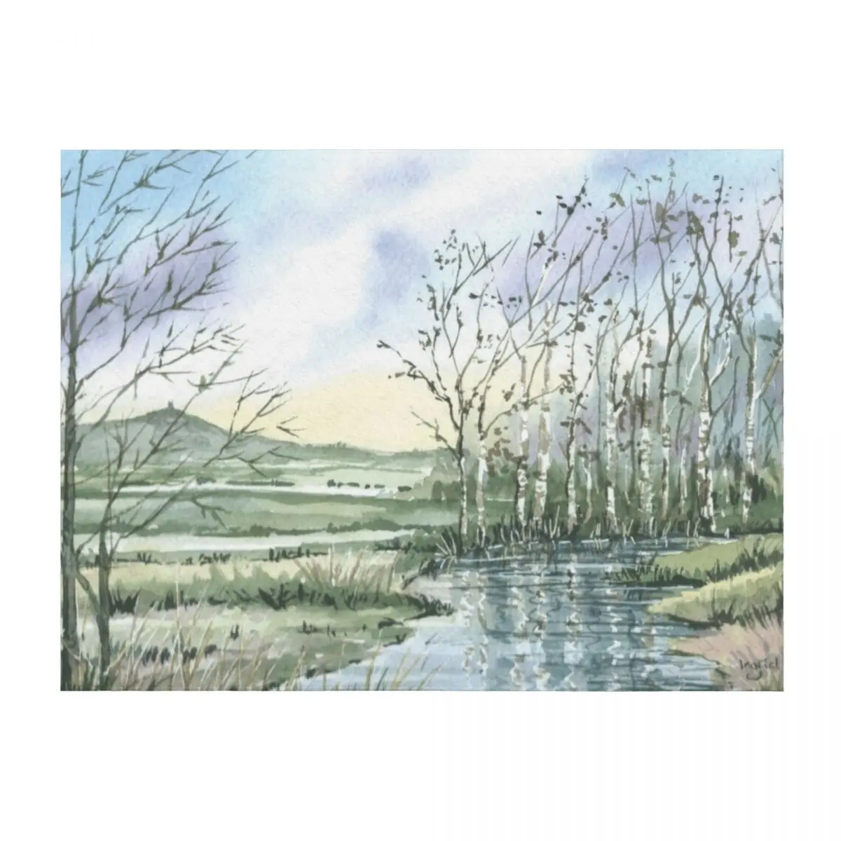 

Glastonbury Tor Throw Blanket Blankets Sofas Of Decoration for sofa Beach Polar Blankets