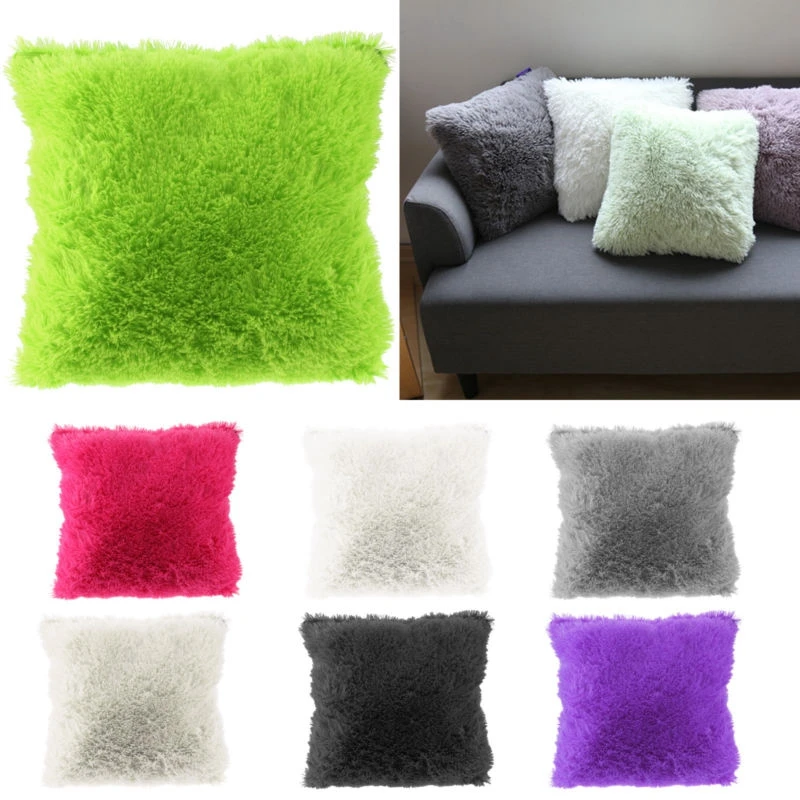 Neue Plüsch Abdeckung Samt Fell Flauschigen Sofa Kissen Weiche Kissen Abdeckung Kissen Fall Nordic Hause Dekoration Werkzeuge 40*40 kissen Abdeckung