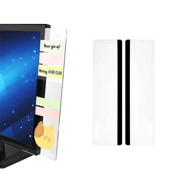 1 Pcs Left / Right Monitor Memo Board Clip Computer Screen Note Holder Sticky Message Panel For Home Office Desk Accessories Use