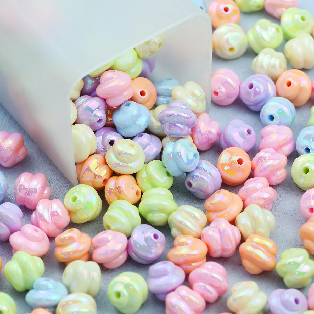 Gemischte Farbe 16mm Bunte Acryl UV Poop Bead Spacer Lose Perlen Für Schmuck Machen Handy Kette Ohrringe DIY Zubehör