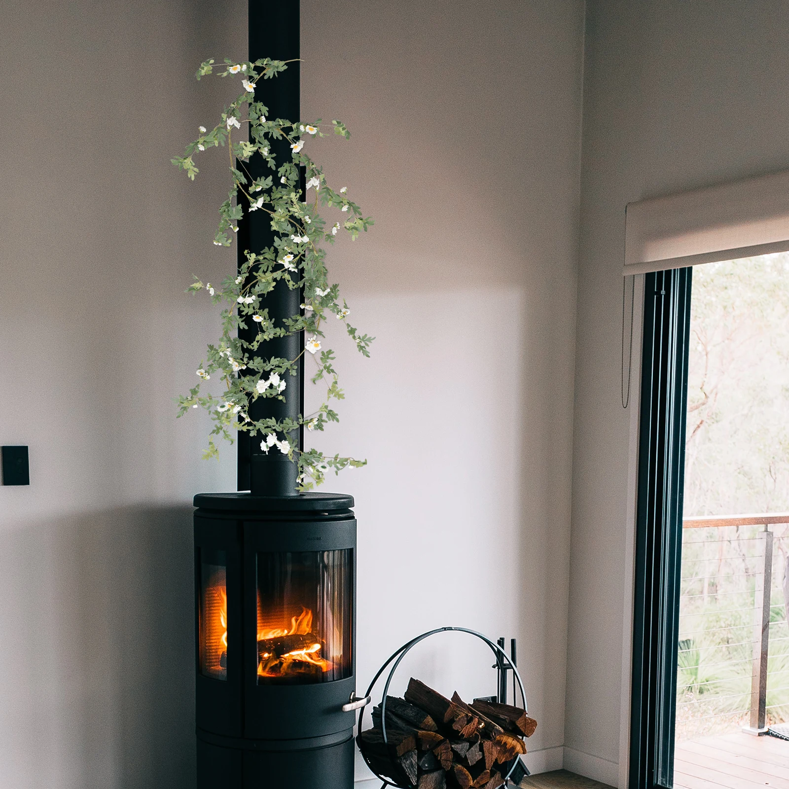 

1Pcs Artificial Daisy Vine Decor Premium Simulation Flower Decor for Home Garden Balcony Scene Layout Lifelike Floral Ornament