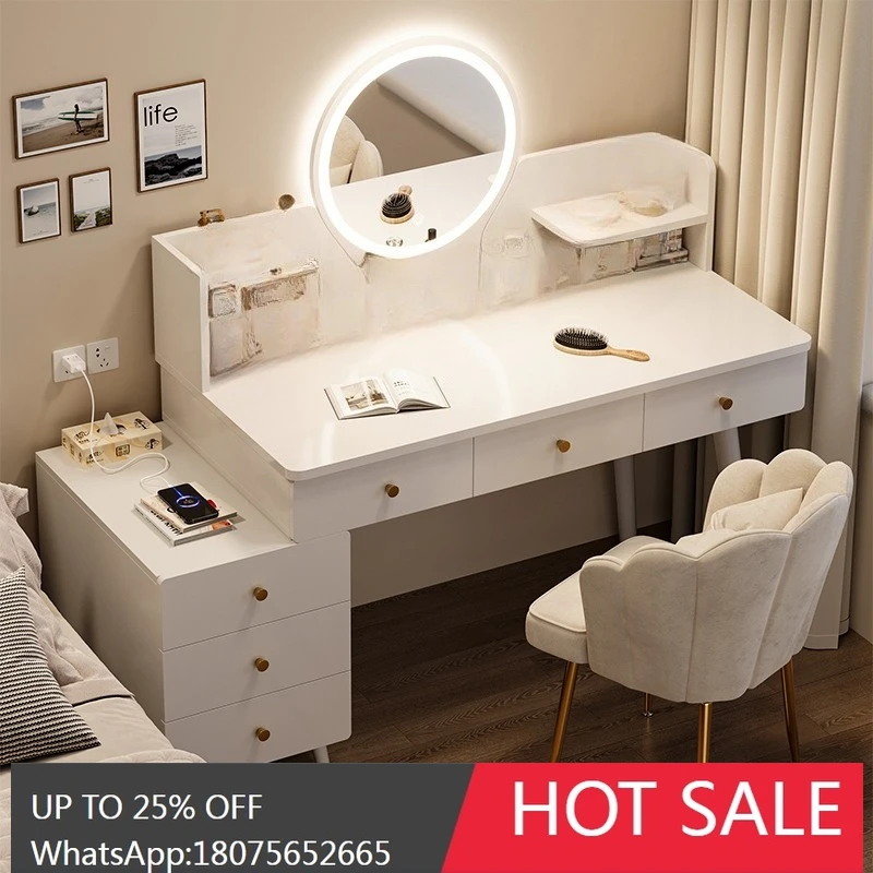 SGF Dressing Table Simple Bedroom Integrated Light Luxury High-End Feel Extendable Table