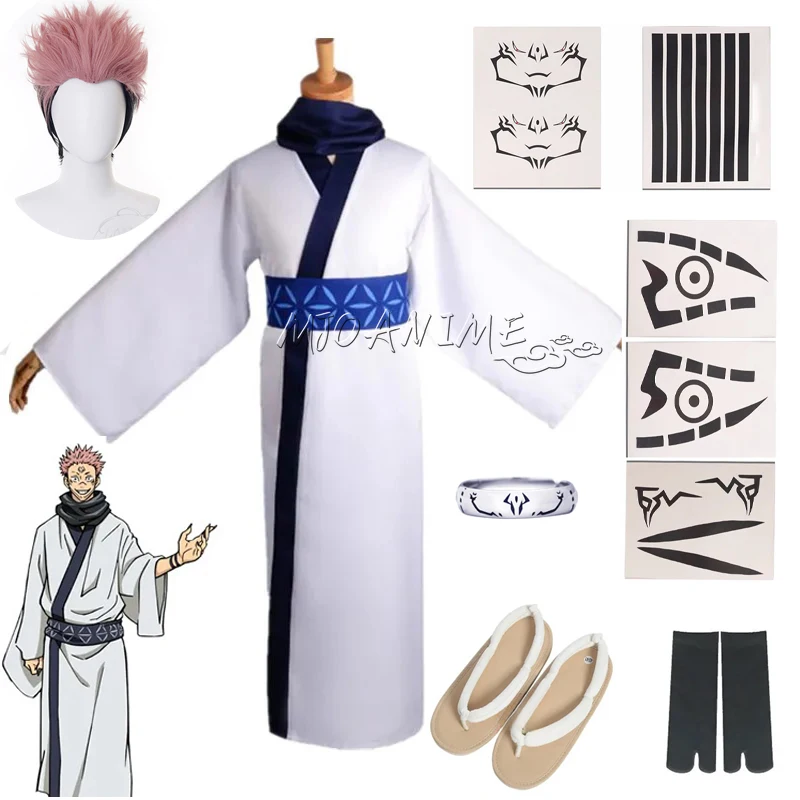 in stock Ryomen Sukuna Cosplay Jujutsu Kaisen Costumes Adult Men Women Outfits Japan Kimono Hanfu Halloween Anime Clothing