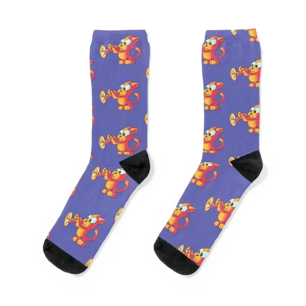 

Cute Cat with a Horn Socks funny gift Novelties Christmas floral Socks For Women Men's