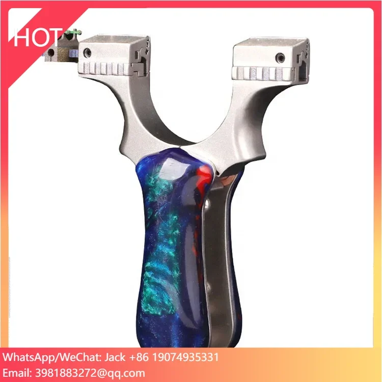 

Titanium alloy folding slingshot sighting tool outdoor hunting slingshot