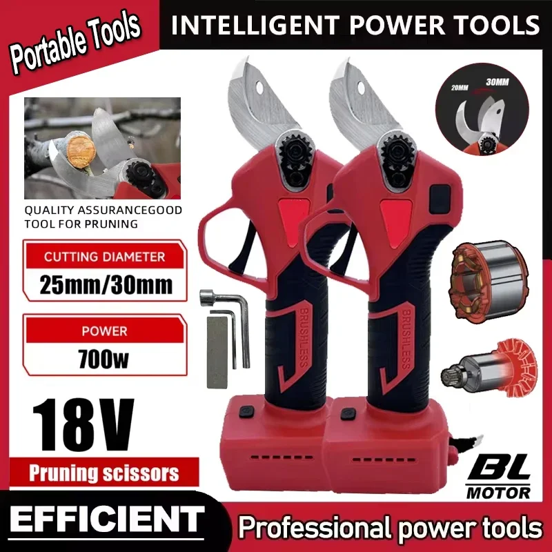 

For Milwaukee 18V Battery Brushless Electric Pruner 4 Gears Cordless Handheld Orchard Shrub Pruning Tree Branches Cutter