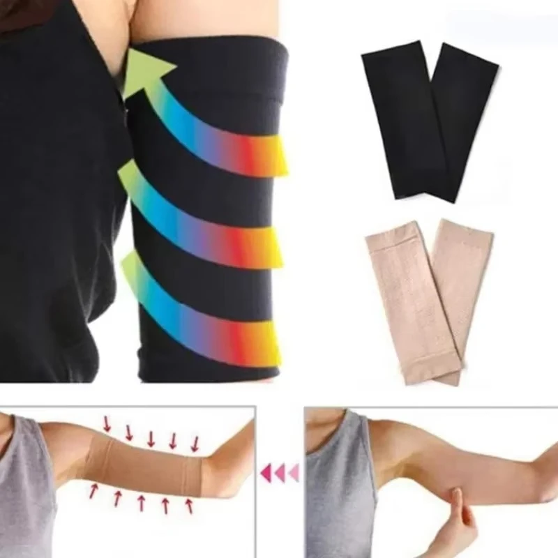 1 Pair Women Compression Arm Slimming Sleeves, Arm Shaper Wrap for Fat Reduction, Daily Body Shaping Workout Arm Sleeves