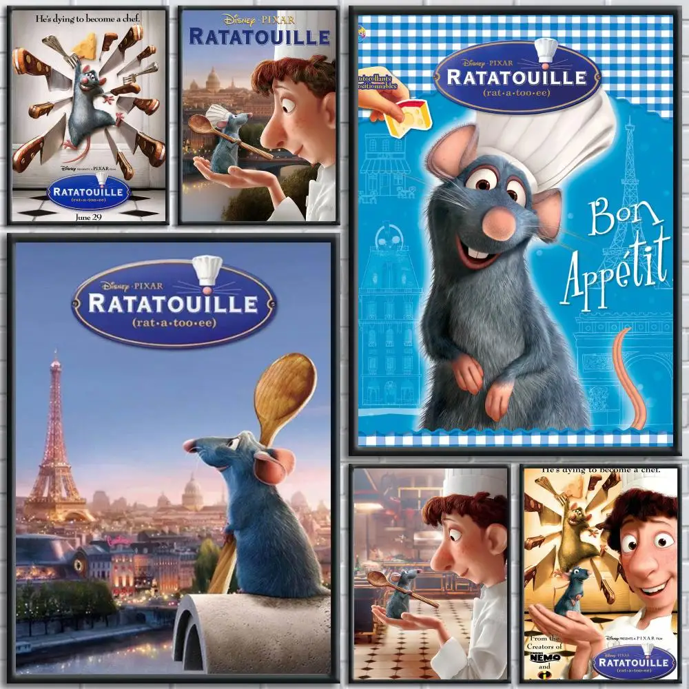 Cute Movie R-RatatouilleS Poster HD Self-Adhesive No Residue After Removal Ideal for All Kinds of Wall Decor