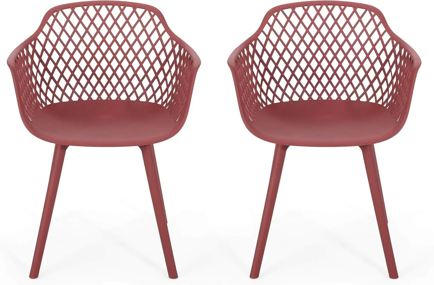 Delia Outdoor Dining Chair (Set of 2), Red