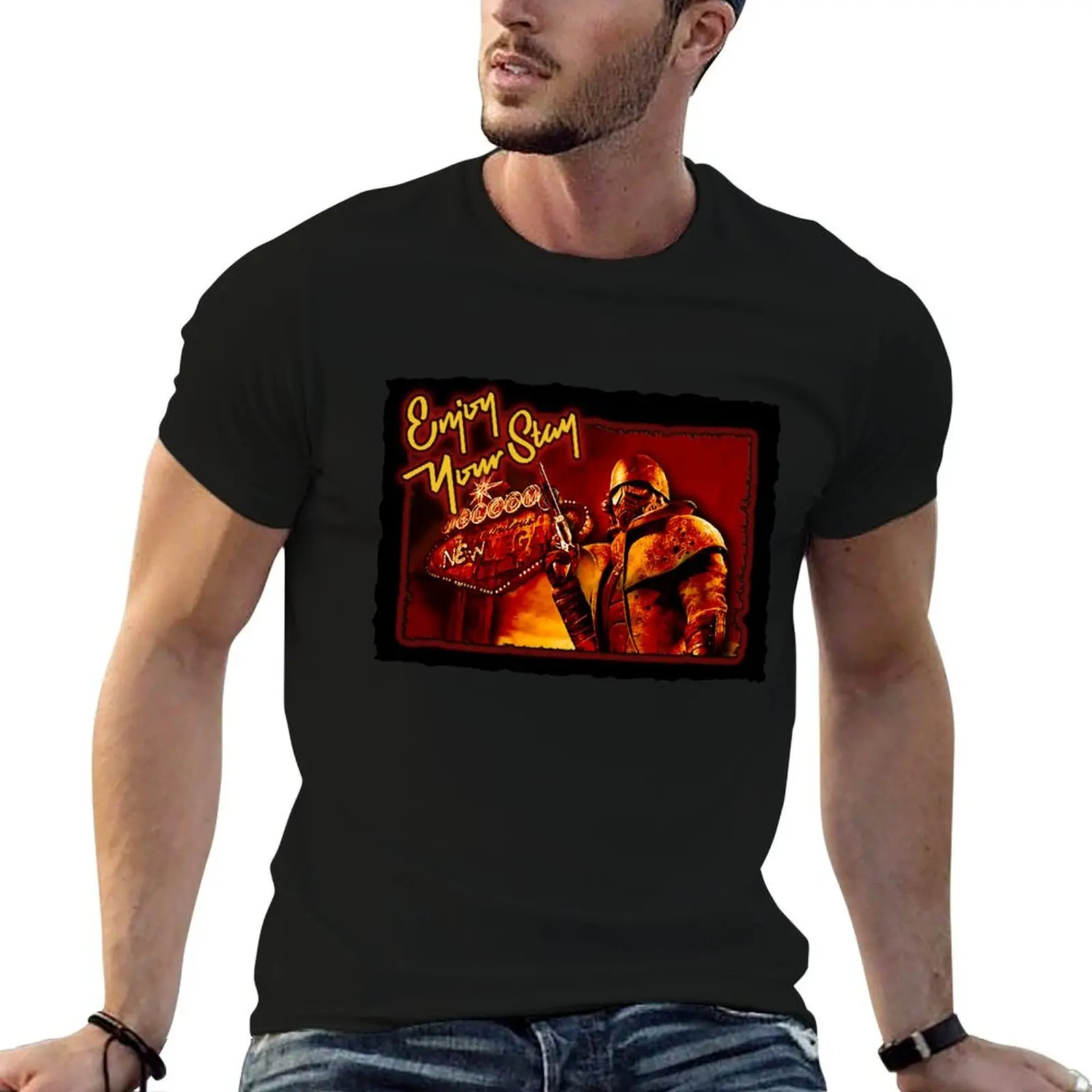 Enjoy your Stay, New Vegas T-Shirt graphic t shirts for man t shirt man plain t shirts for man slim fit T-shirt