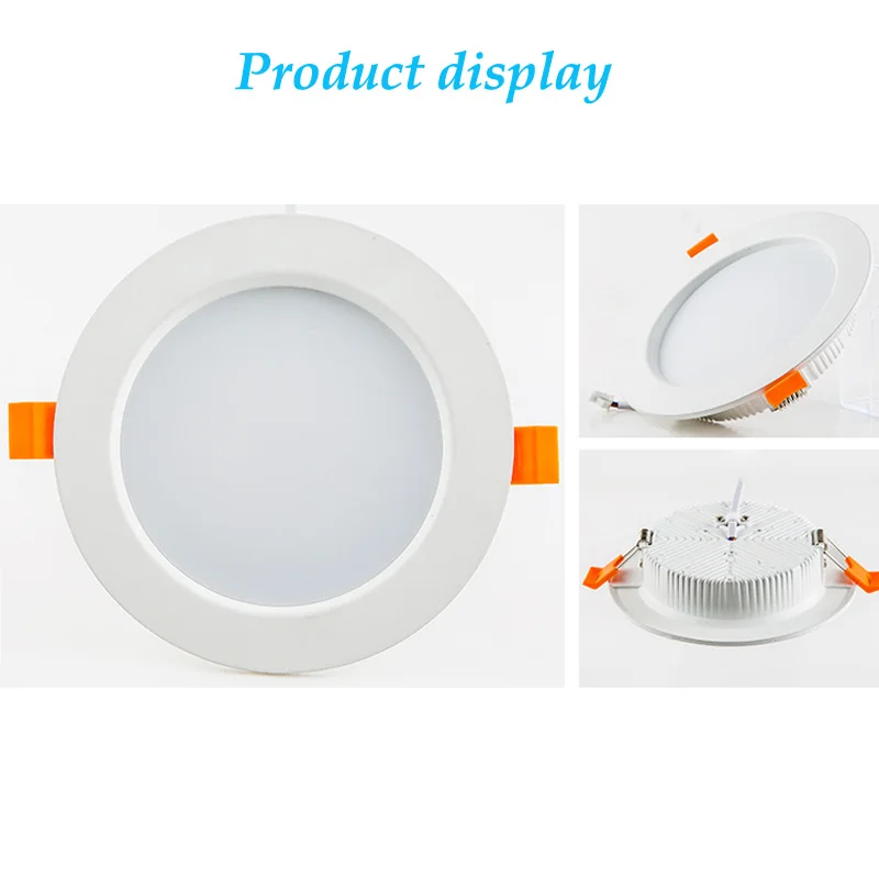 Gömme Ultra-ince LED Downlight 110V-240V Kısılabilir Tavan Lambası Sıcak Nötr Beyaz Süpermarket 5W7W9W12W15W18W 24W30W Aydınlatma