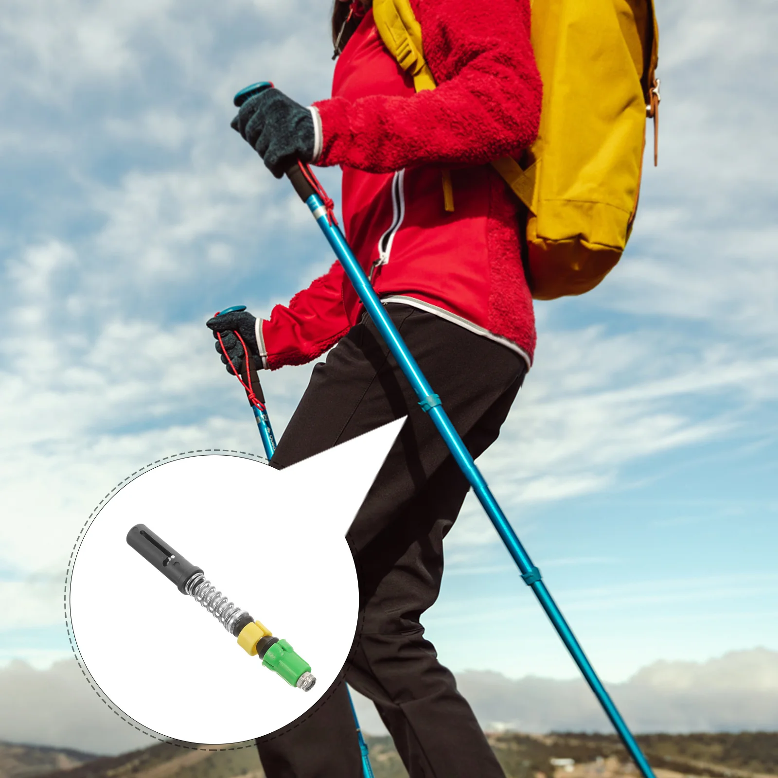 

Trekking Pole Expansion Tube Hiking Stick Adjustable Shock Absorption Replacement Part For Walking Cane Lightweight