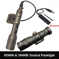 M600B M300B Tactical LED Flashlight Powerful Weapon Light Hunting Rifle Scout Light with Modbutton Pressure Switch Fit 20mm Rail