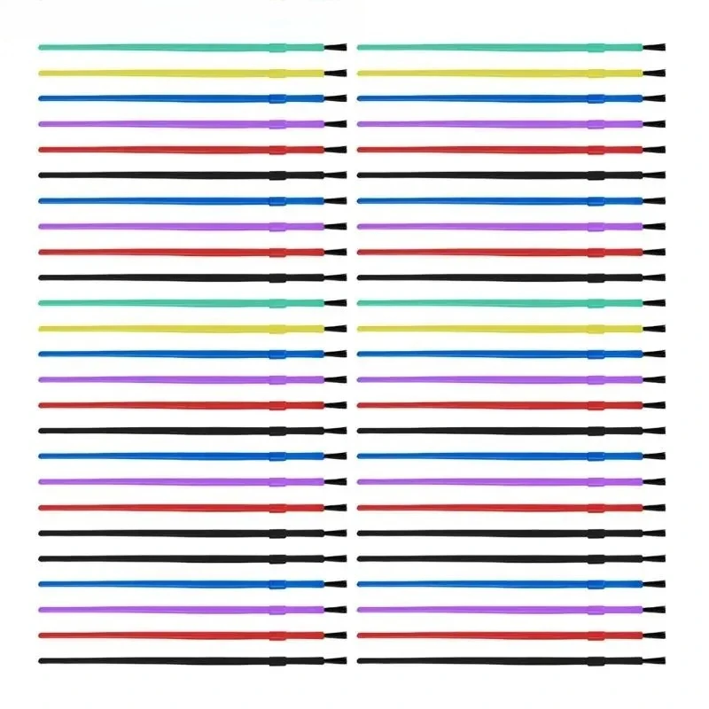 11UB 50 Pcs Brush Set Nylon Hair Painting Brush Small Paint Brush Artist Paint Brush