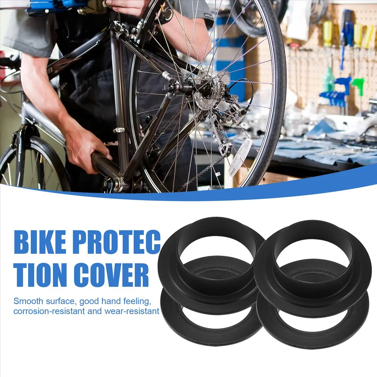 ABST 4Pcs Bicycle BB Bottom Bracket Medium Shaft Bearing Protection Cup Cover MTB Mountain Road Bike Bicycle Parts