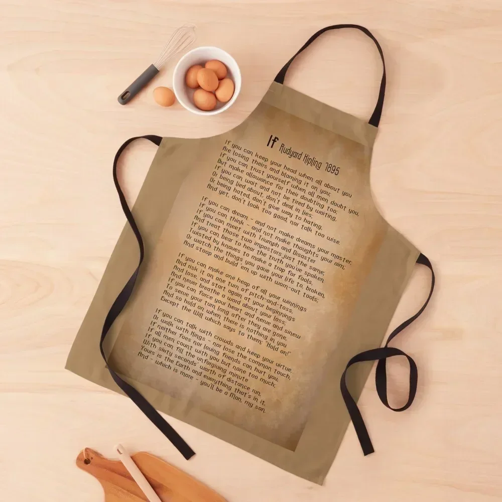 

Rudyard Kipling-IF Apron Chef Uniform Women christmas kitchen cloths Dress Men kitchen Apron