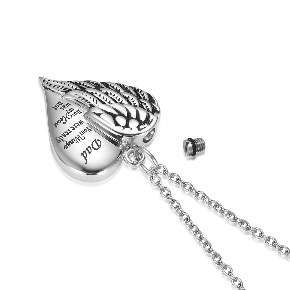Feuer bestattung Schmuck für Asche für menschliches Andenken Edelstahl Denkmal Anhänger Einäscherung Urne Halskette für menschliche Asche – Detail 6