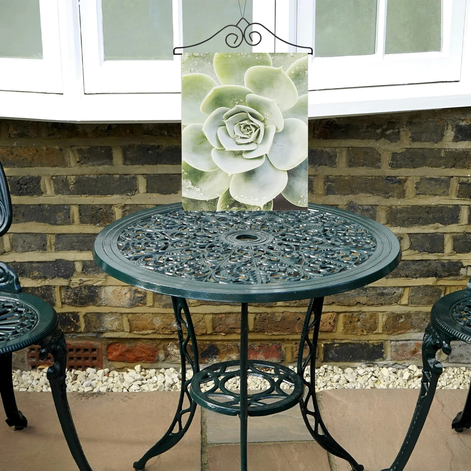 

3Pcs Outdoor Flag Pole Accessories Heavy Duty Garden Flag Hanging Stand Metal Bracket for Yard Party Garden Decor Black