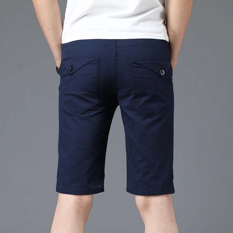 2024 Summer Thin Casual Shorts Men\'s Casual Big Pocket Pants Fashion Straight Slim Male Knee Length Straight Beach Shorts