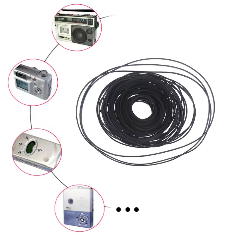 30-120pack Universal Mix Replacement Rubber CD DVD Rubber Belt Turntable New Assorted Strap Cassette Tape Recorder Cassette Tape - Image 2