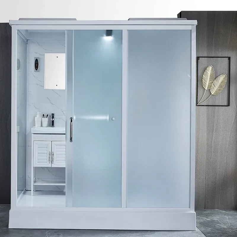 Dry and wet separation bathroom Mobile glass Integrated integrated bathroom Integrated household partition