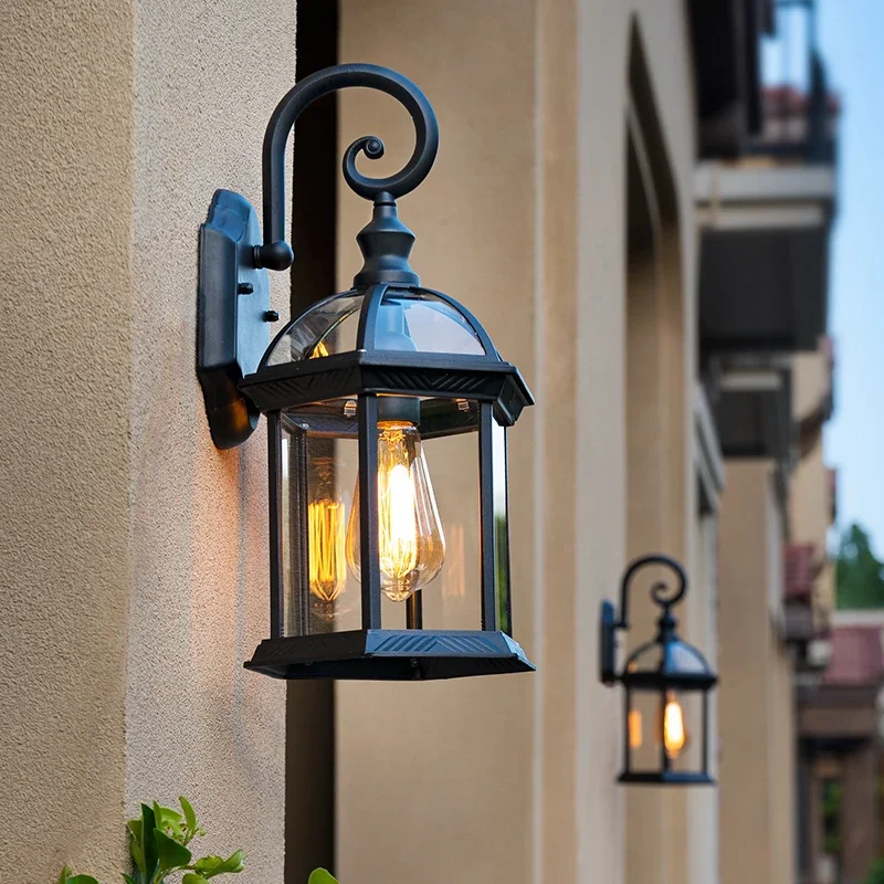 Outdoor Waterproof Wall Lamp Outdoor Villa Corridor Garden Lamp Exterior Wall Garden Aisle Balcony Door Exposed Table Lamp Rain