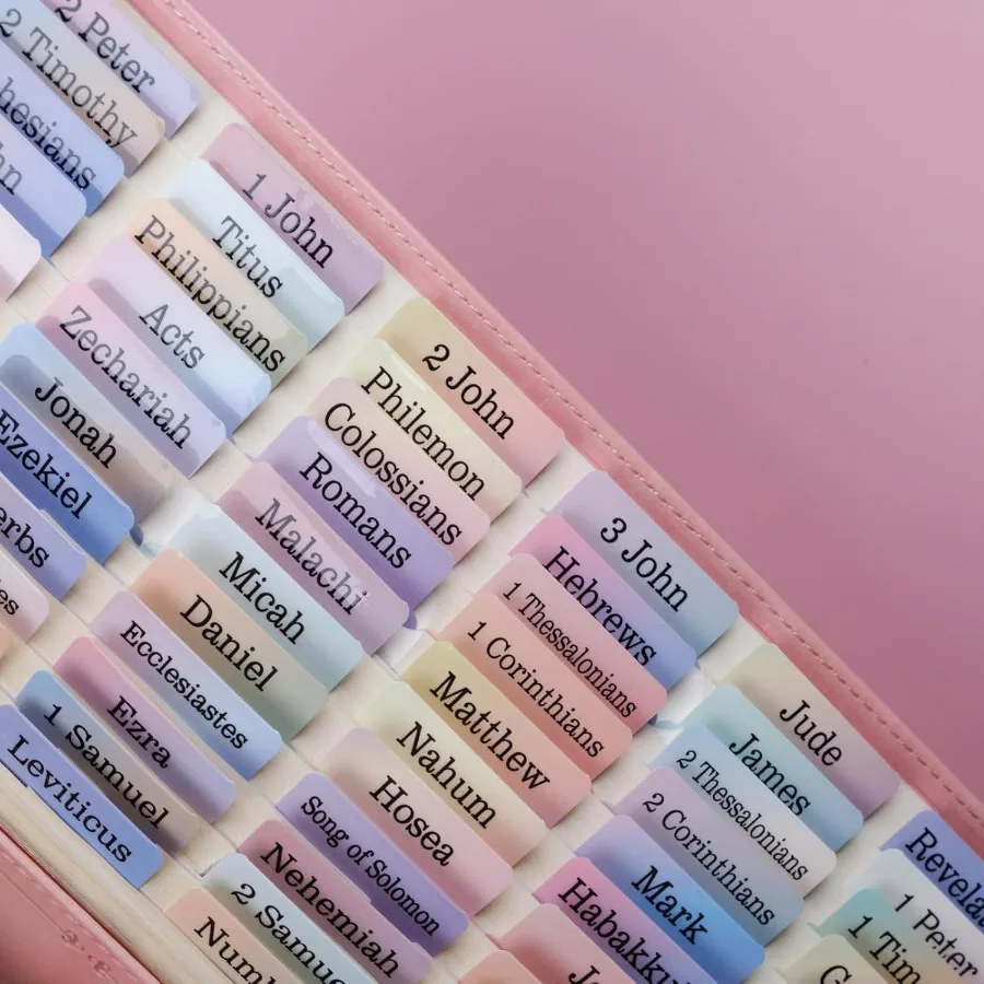 

Lamited Bible Tabs Bible Tabs for Women and Men Reposition Large Print Stirs Easy to Read and Apply 80Chapters Labels for Easy