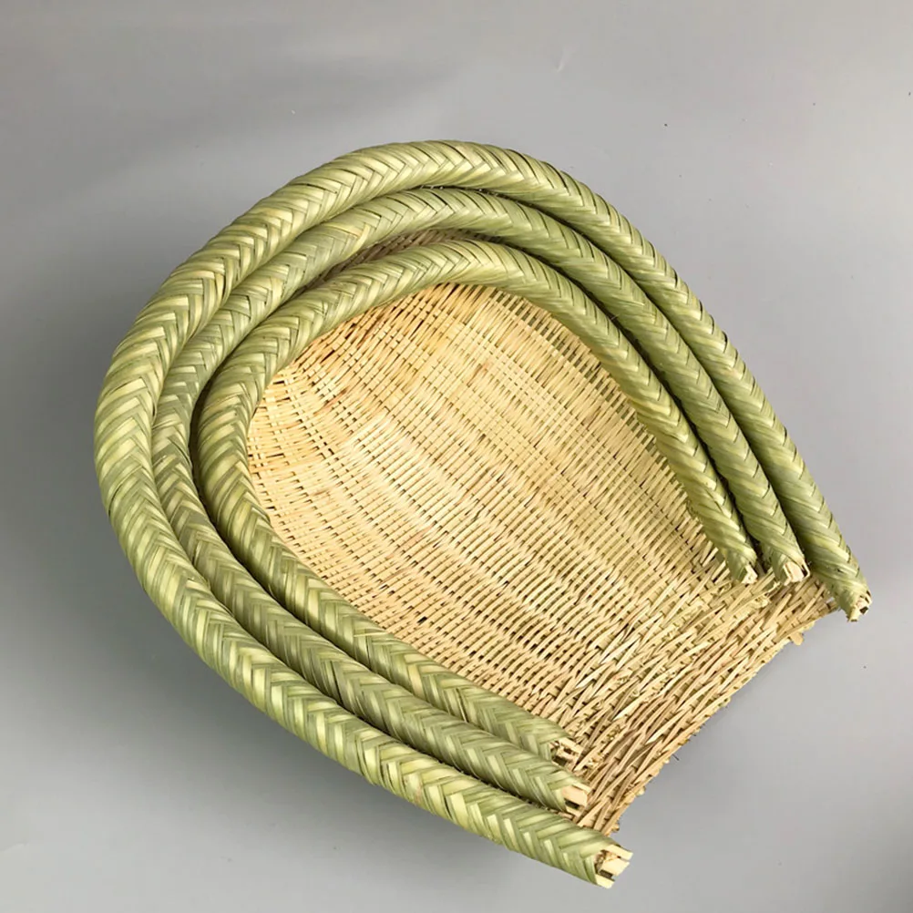 

Bamboo Basket Draining Basket Hand Woven Fruit Holder Bread Container Kitchen Storage Eco Friendly Reusable Sturdy Easy