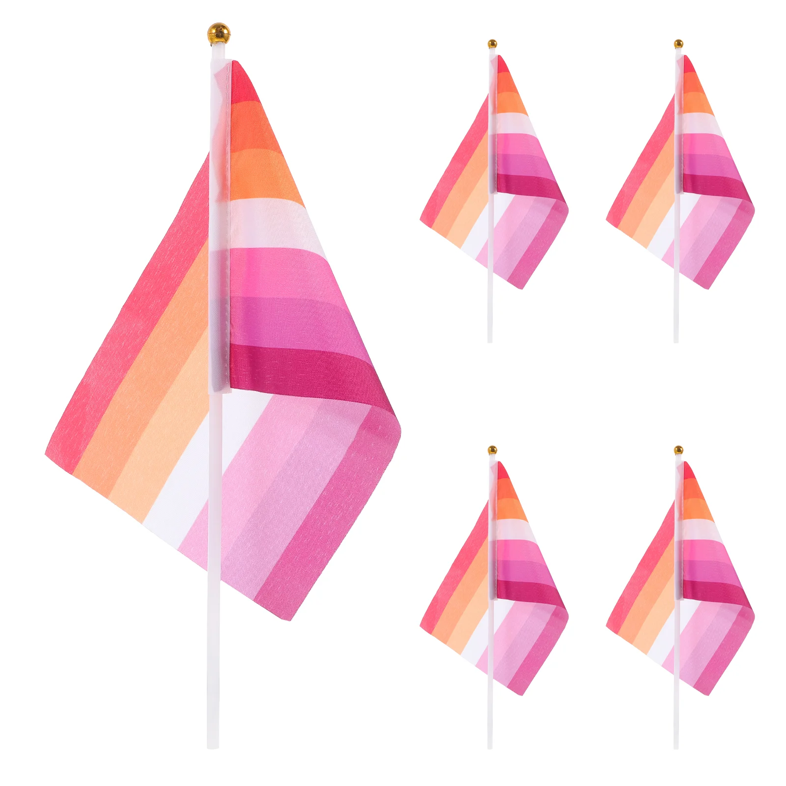 5 Pcs Ribbon Outdoor Ornaments Progress Pride Decorate Flags Banner