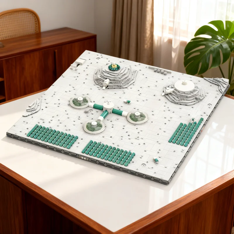 

2495pcs MOC Moon Base Space Model Building Blocks DIY Gift Creative Collectible Display Decor Premium Adult Kids Desk Home Toy