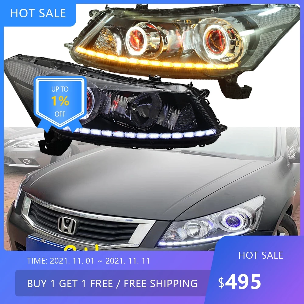 

auto bumper Spirior headlamp for 8th Honda Accord headlight 2008~2012 LED auto accessories HID for Accord fog light
