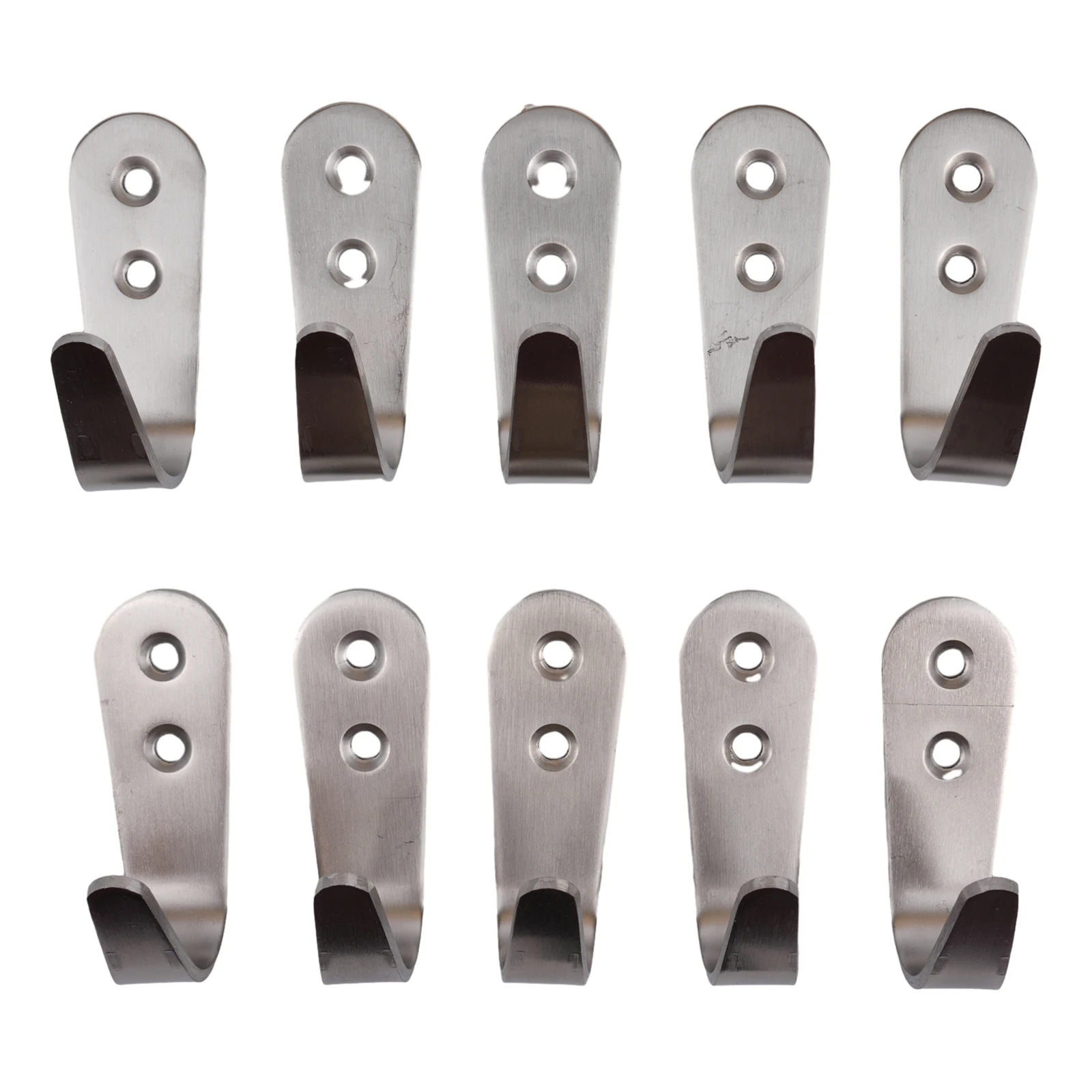 10XSolid Stainless Steel Wall Mount Single Hook Heavy Duty Rustproof Coat Hanger For Clothes Hook,hat Hooks,kitchen Hooks,cargo