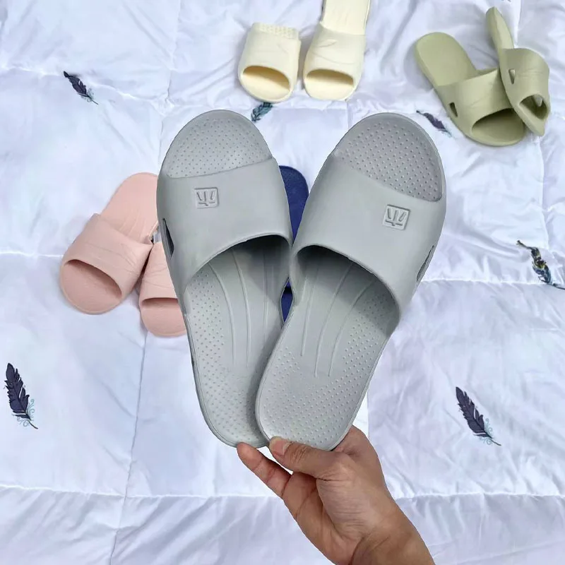 Summer New Foldable Home fashion Slippers Hotel Travel Portable Slides Non-Slip Bathing House Guest Use Men\'s Women\'s Flat Shoes