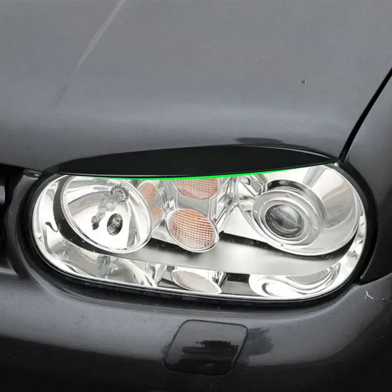 

АБС-пластик, глянцевая черная автомобильная передняя фара, накладка на веки, аксессуары для VW Golf 4 MK4 1997 1998 1999 2000 2001 2002