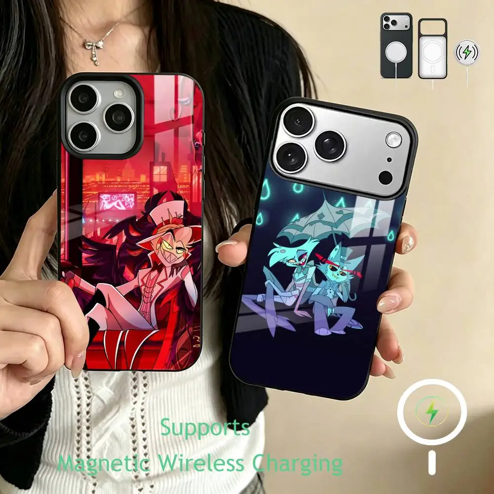 

H-Hazbins-Hotels Phone Case For iPhone17,16,15,14,13,12,11 Plus,Pro Supports Magnetic Wireless Charging