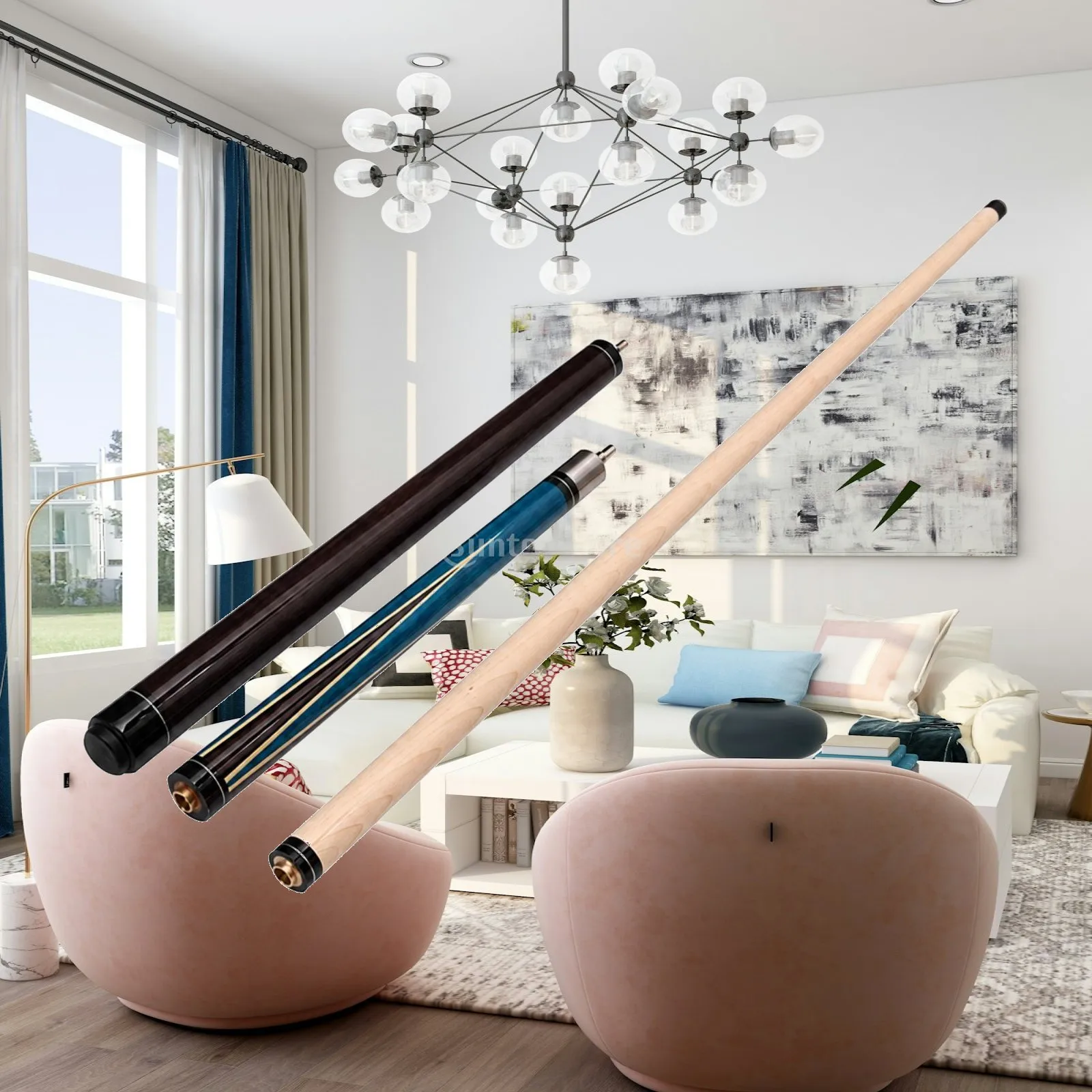 Billiards Break Jump Cue Stick Maple Shaft Pool Cue with Secure Metal Joint for Accurate Strikes