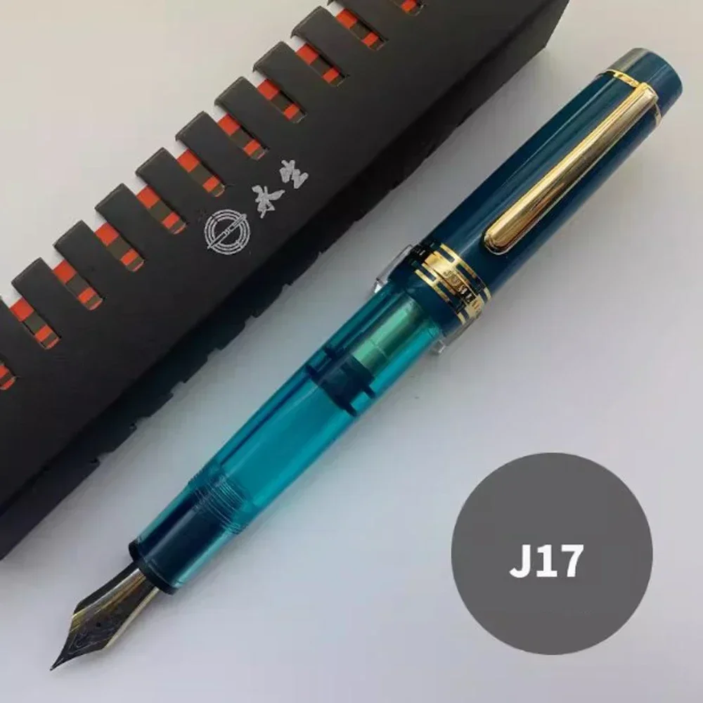 Yongsheng 630 resin Fountain Pen Junlai No. 8 Iridium Nib 0.5~0.7mm Golden Clip Piston inking Office Business Writing stationery