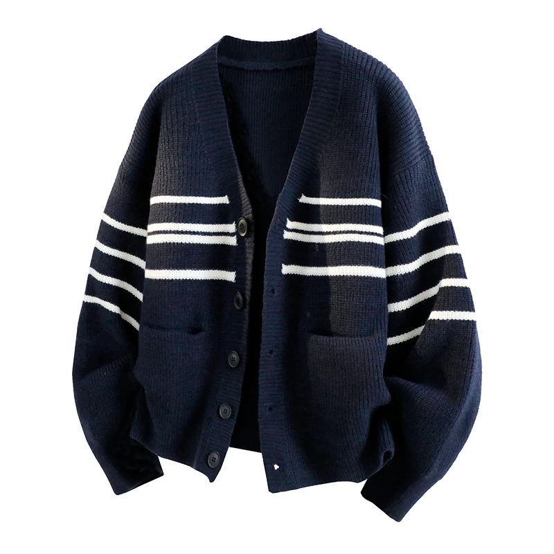 

New Men's Outdoor Fashion Trend V-neck Knitted Cardigan Comfortable Versatile Breathable Sports and Leisure Home Jacket