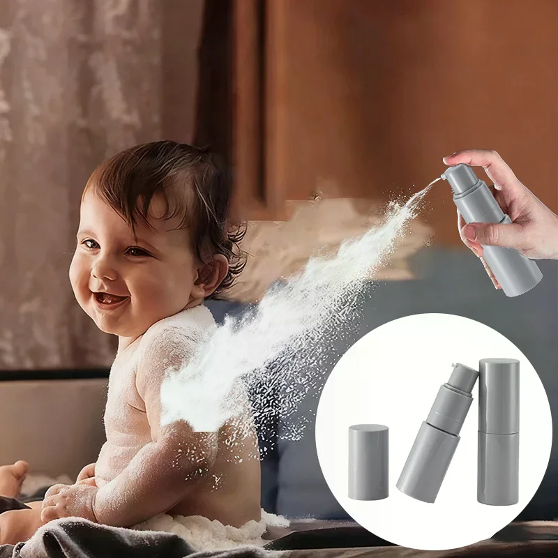 35ml Dry Powder Spray Bottle Refillable Atomizer Baby Powder Dispenser Detachable Traveling Use Plastic Makeup Cosmetics Sprayer