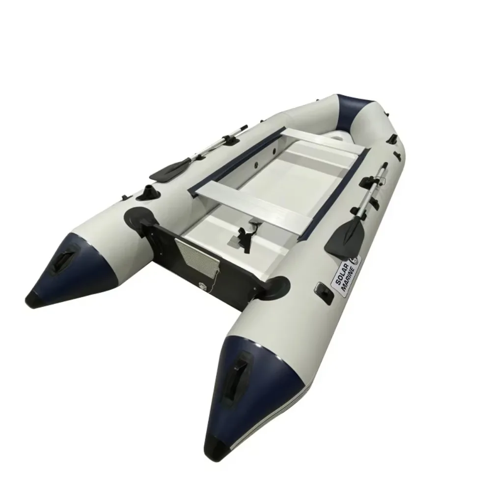 MC400-3 Solar Marine 7 Person 4 M Inflatable Speed Rescue Pontoon PVC Thickened Assault Boat for Sea Water Sports Enthusiasts