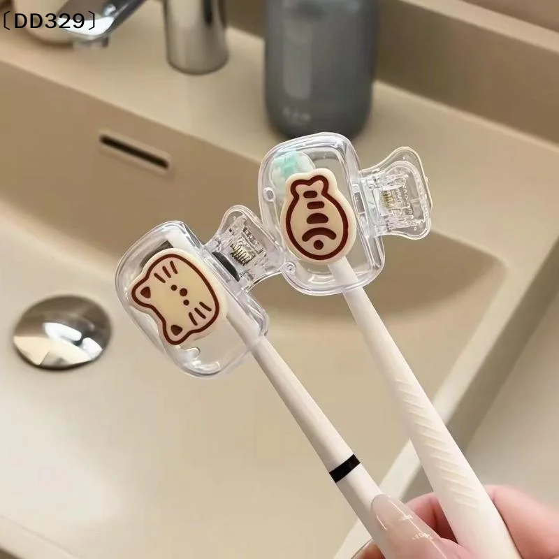 4Pcs  Travel Toothbrush Head Covers Protector Cap Brush Pod Case Protective Portable Plastic Clip For Household Travel〔DD329〕