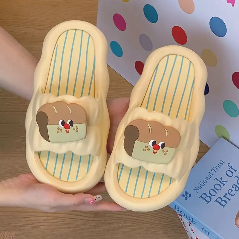 

Summer Ladies Slippers Fun Little Dog Anti-Slip Cute Fashionable EVA No Foot Odor One-Strap Slippers Sweet Style Flat Heel