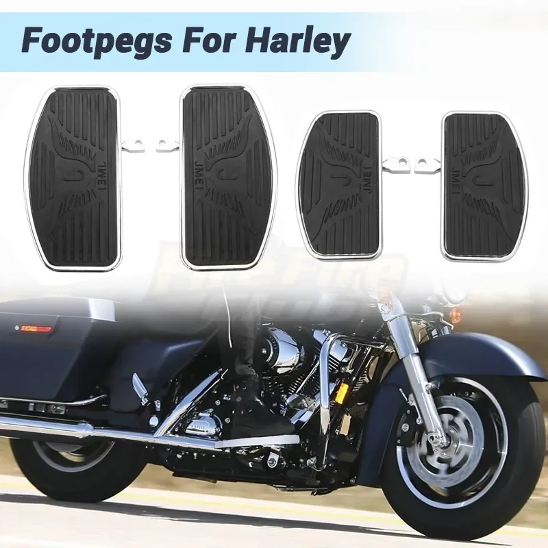 Motorcycle Floorboard Rider Footboard Footpegs Pedal Footrest for Harley Touring Electra Glide Road King Street Glide 1996-2021