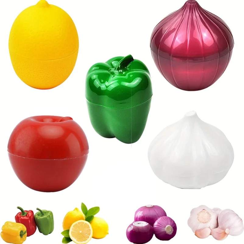 

Food Box Plastic Sealed Creative Organizer Crisper Vegetable Containers Onion Garlic Green Pepper Fresh Storage Kitchen Tool