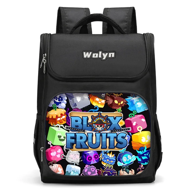 Cartoon Blox Fruits Large Child Backpack Boy Girls School Bag For Men Women Traveling Backpack Durable and Multi Compartmen