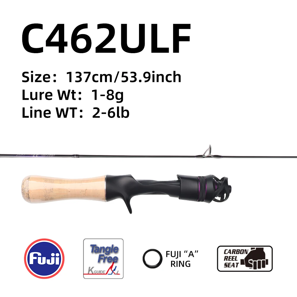 fishingfans Fishing fans fuji alconite guide ul ultraleichte Angelrute feste Spitze für Forellen crappie kleine Fisch rassel rolle Sitz Angelrute 6