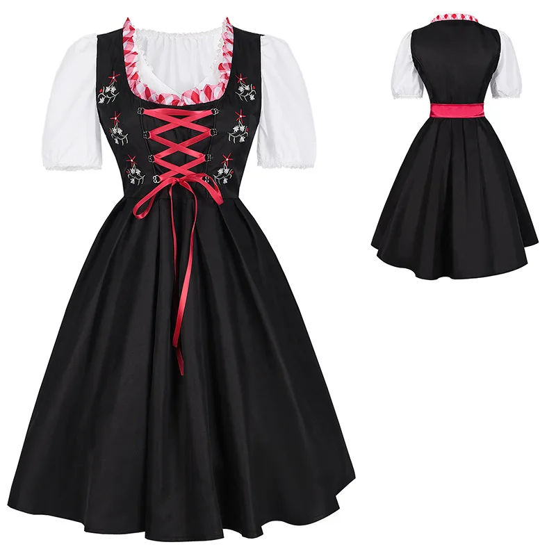 أزياء مهرجان البيرة الأمريكية الأوروبية أزياء خادمة البيرة البافارية أزياء تنكرية لحفلات المهرجانات والرقصات أزياء الأداء #3